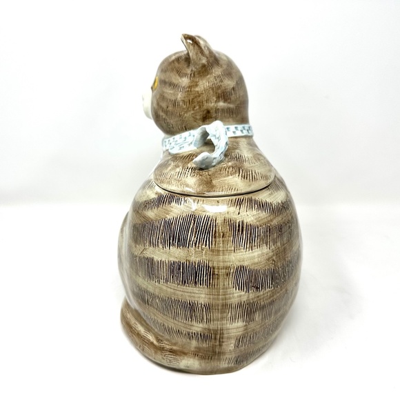 Vintage Flitz & Floyd Japan Ceramic Tabby Cat Cookie Jar 1983 Super Cool! - Picture 4 of 10